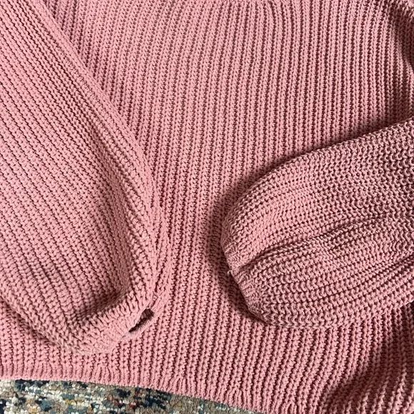 Girl H&M Dusty Rose Crew Neck Sweater - Picture 2 of 6